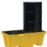 Justrite 2 Drum Spill Pallet In-line without Drain EcoPolyBlend™ Yellow