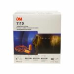 3M 1110 Foam Earplugs Corded Pack of 100 Pairs