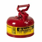 Justrite 1 Gallon Steel Safety Can for Flammables Type 1 Flame Arrester Red