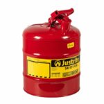 Justrite 5 Gallon Steel Safety Can for Flammables Type 1 Flame Arrester Red