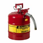 Justrite 5 Gallon 1" Metal Hose Steel Safety Can for Flammables Type 2 AccuFlow Red