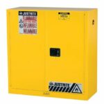 Justrite Sure-Grip EX Flammable Safety Cabinet 30 Gallon 2 Manual Close Doors Yellow