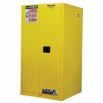 Justrite 8960001 Sure-Grip EX Flammable Safety Cabinet 60 Gallon 2 Manual-Close Doors Yellow