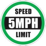 Duralabel DS0271-UEN Speed 5 MPH Floor Sign