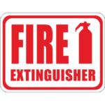 Duralabel DS0311-UEN Fire Extinguisher Floor Sign