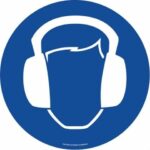 Heskins EWM028 Ear Protection Blue 430mm Floor Markers & Safety Signs